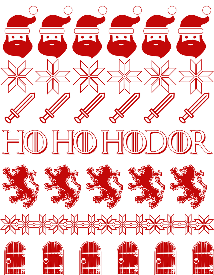 GOTs Ho Ho Hodor Ugly Christmas Sweater T-Shirt